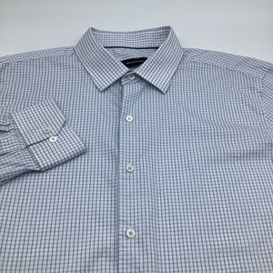 Bugatchi‎ Mens Comfort Stretch Long Sleeve Button Up Shirt Size 17.5 36/37